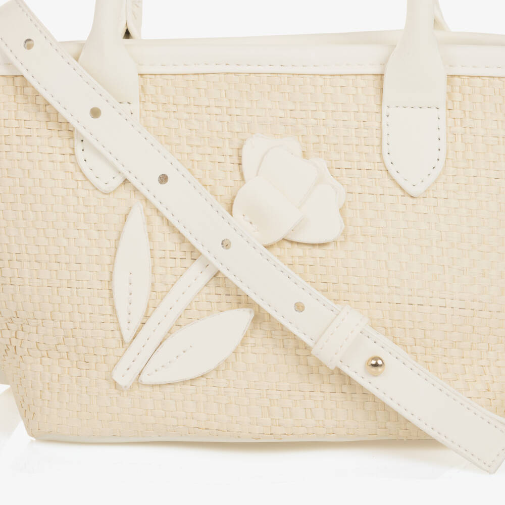 Mayoral-Girls Floral Straw-Style Purse | Childrensalon Outlet