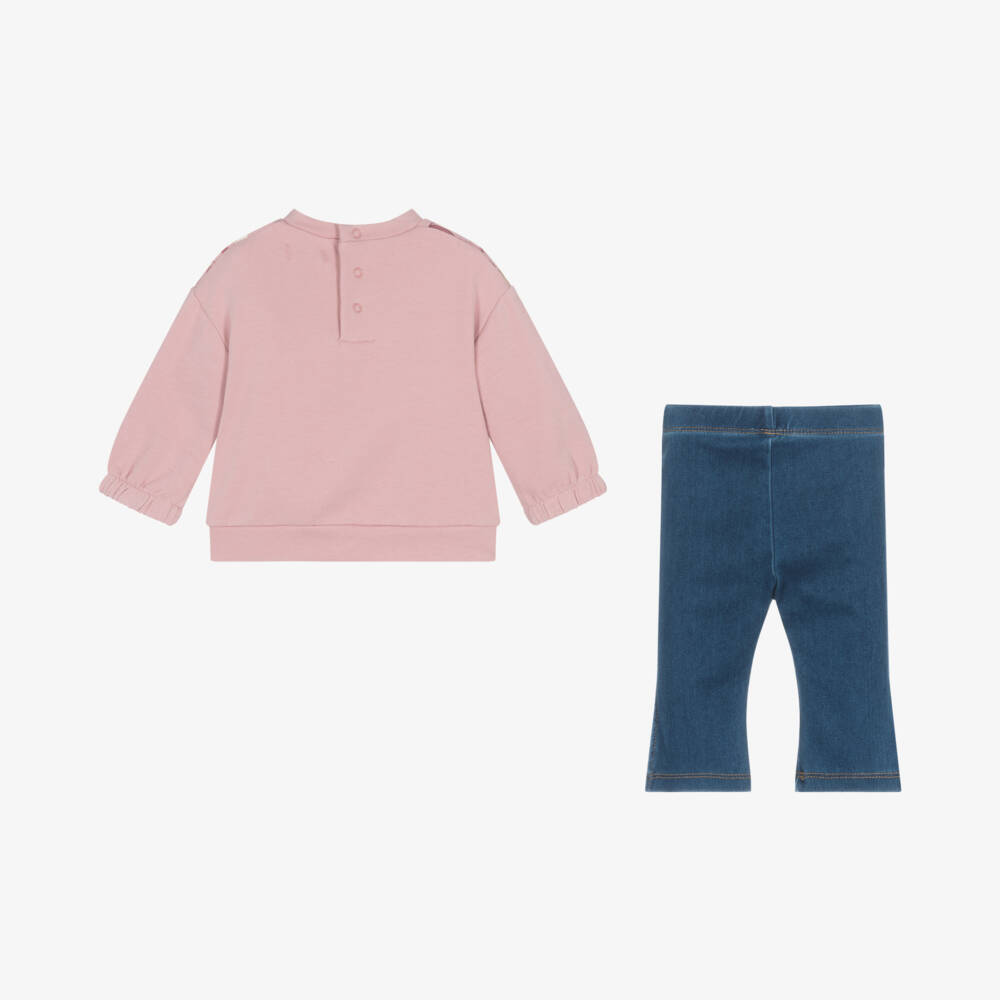 Mayoral-Girls Floral Sweatshirt & Jeggings Set | Childrensalon Outlet