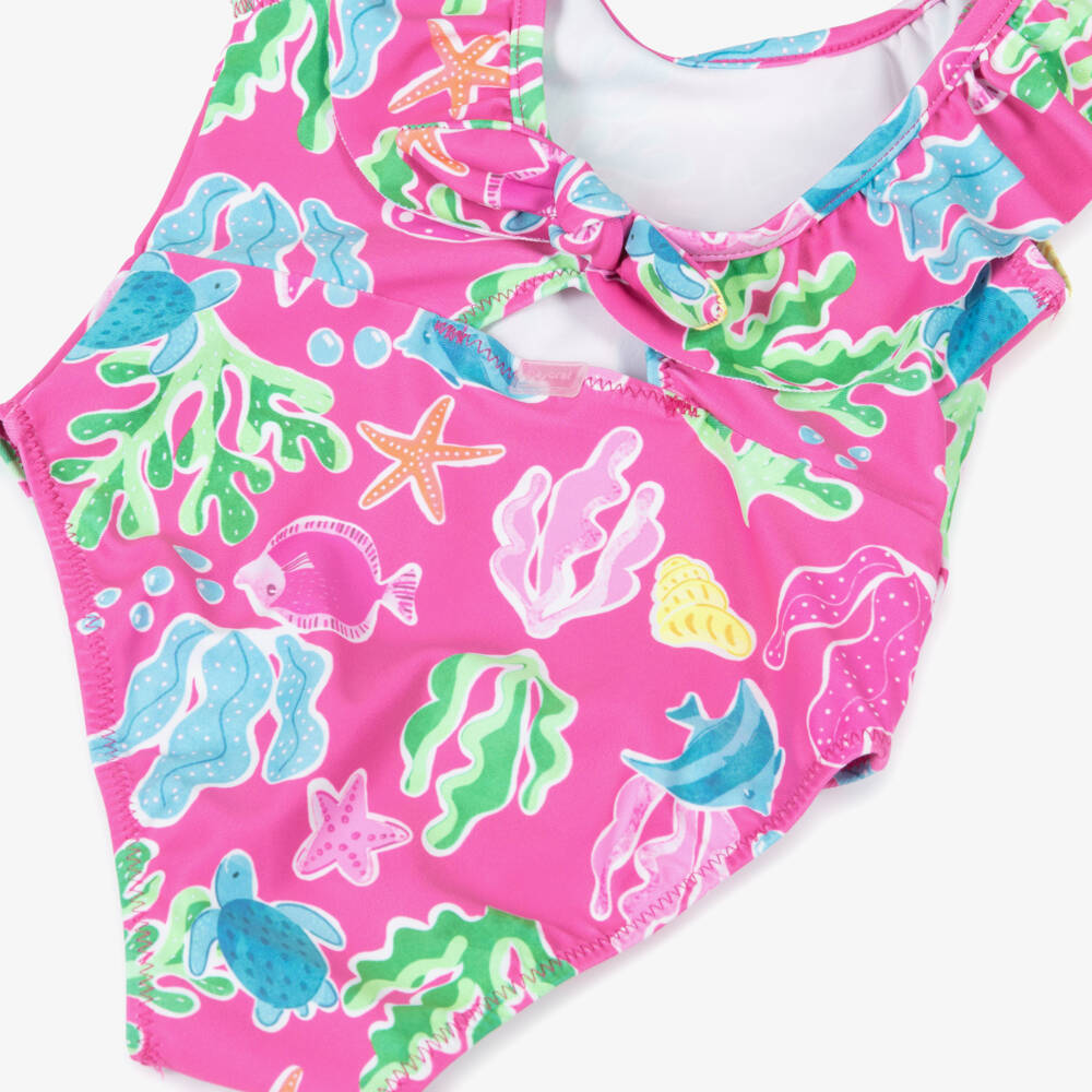 Mayoral-Girls Fuchsia Ocean Adventure Swimsuit | Childrensalon Outlet