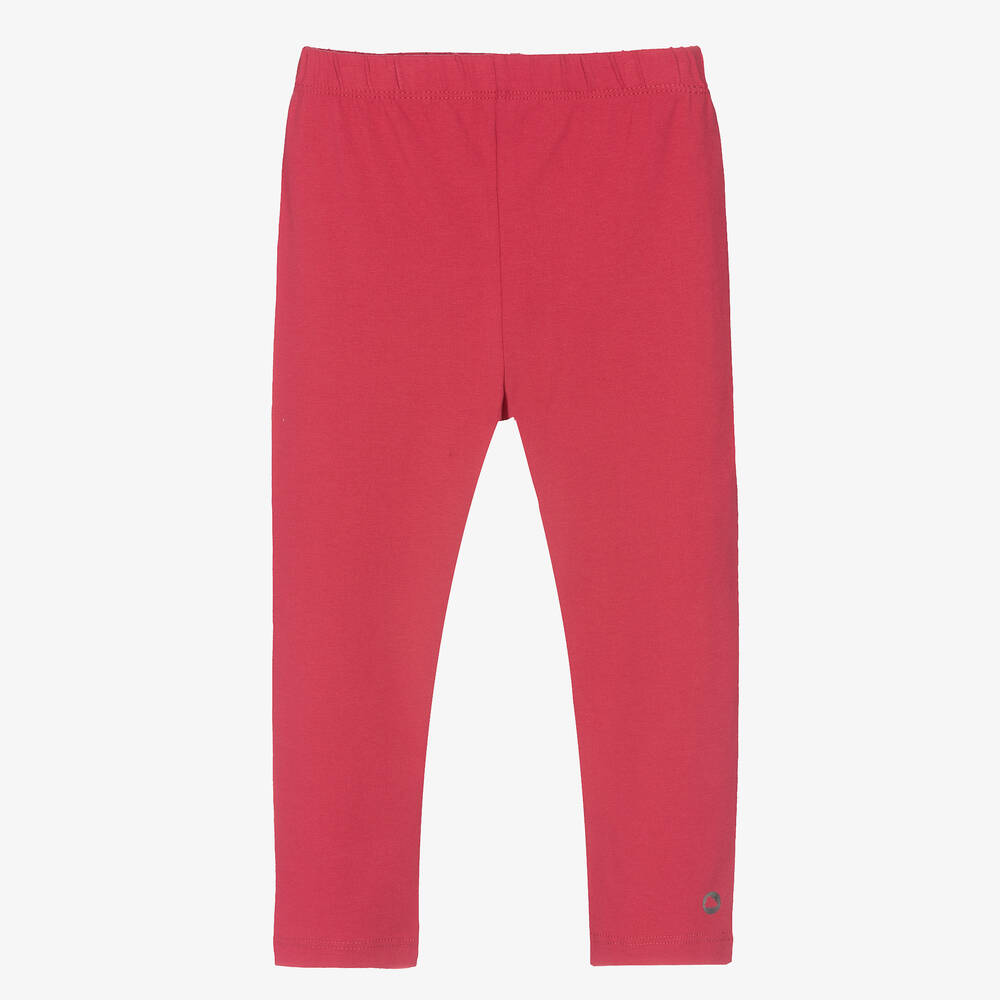 Mayoral-Girls Fuchsia Pink Cotton Cropped Leggings | Childrensalon Outlet