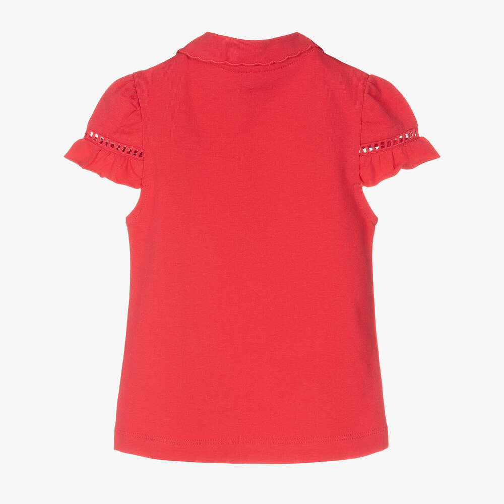 Mayoral-Хлопковая рубашка поло цвета фуксии | Childrensalon Outlet