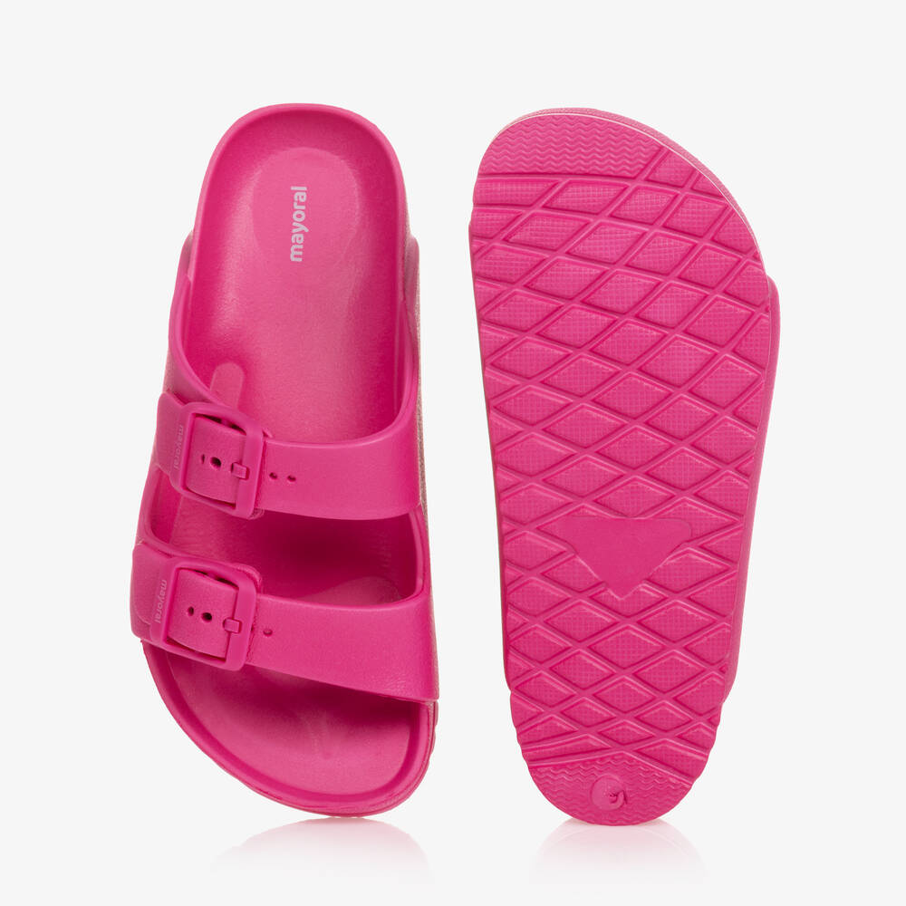 Mayoral-Girls Fuchsia Pink Foam Sandals | Childrensalon Outlet