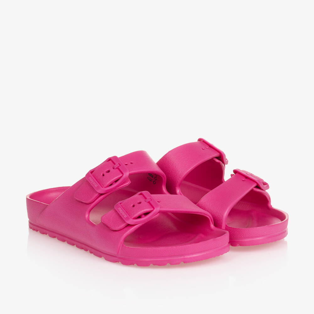 Mayoral-Girls Fuchsia Pink Foam Sandals | Childrensalon Outlet