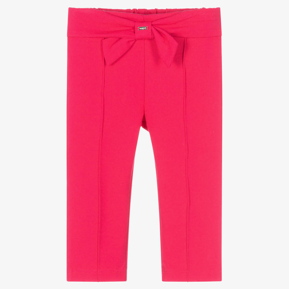 Mayoral - Girls Fuchsia Pink Jersey Trousers | Childrensalon