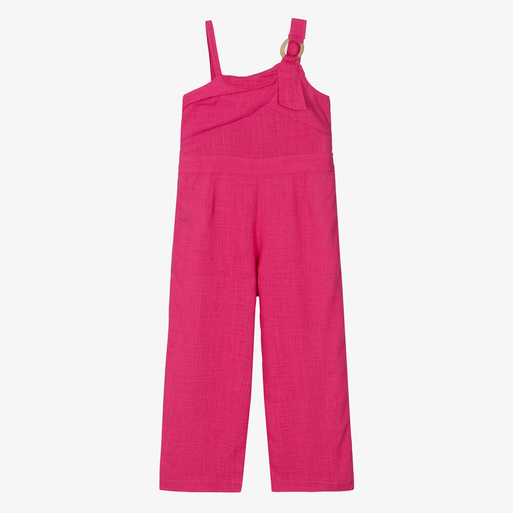 Mayoral - Girls Fuchsia Pink Jumpsuit | Childrensalon
