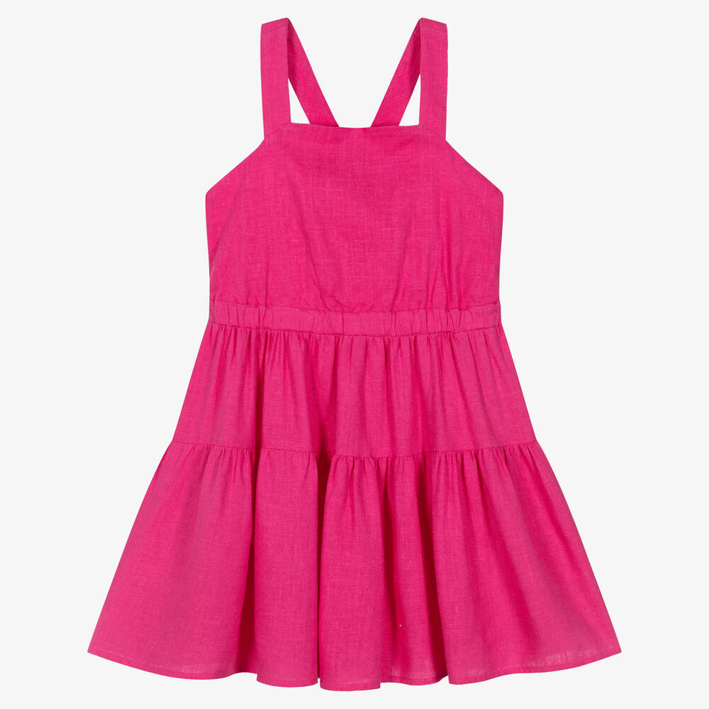 Mayoral pink dress new arrivals