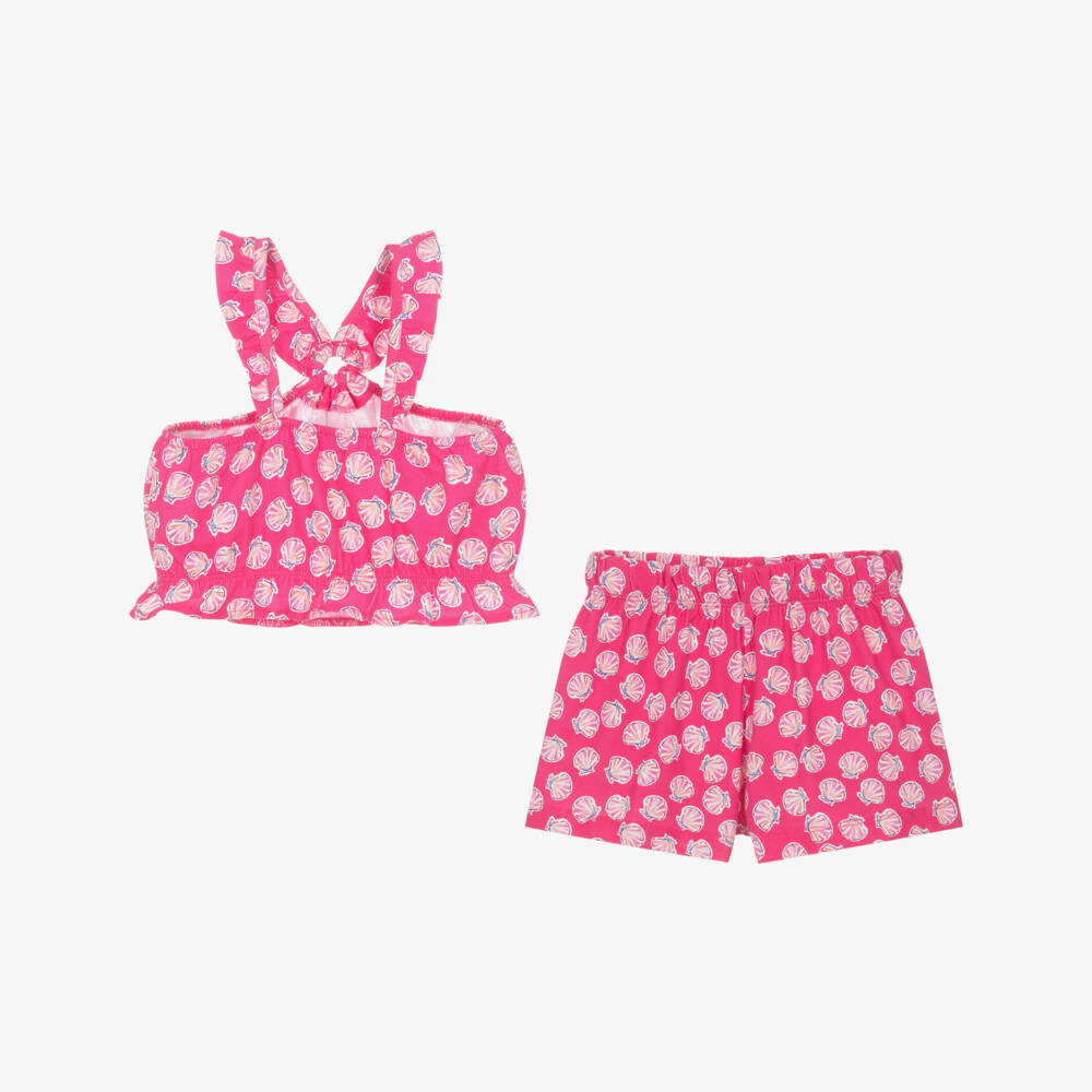 Mayoral-Girls Fuchsia Seashell Jersey Set | Childrensalon Outlet