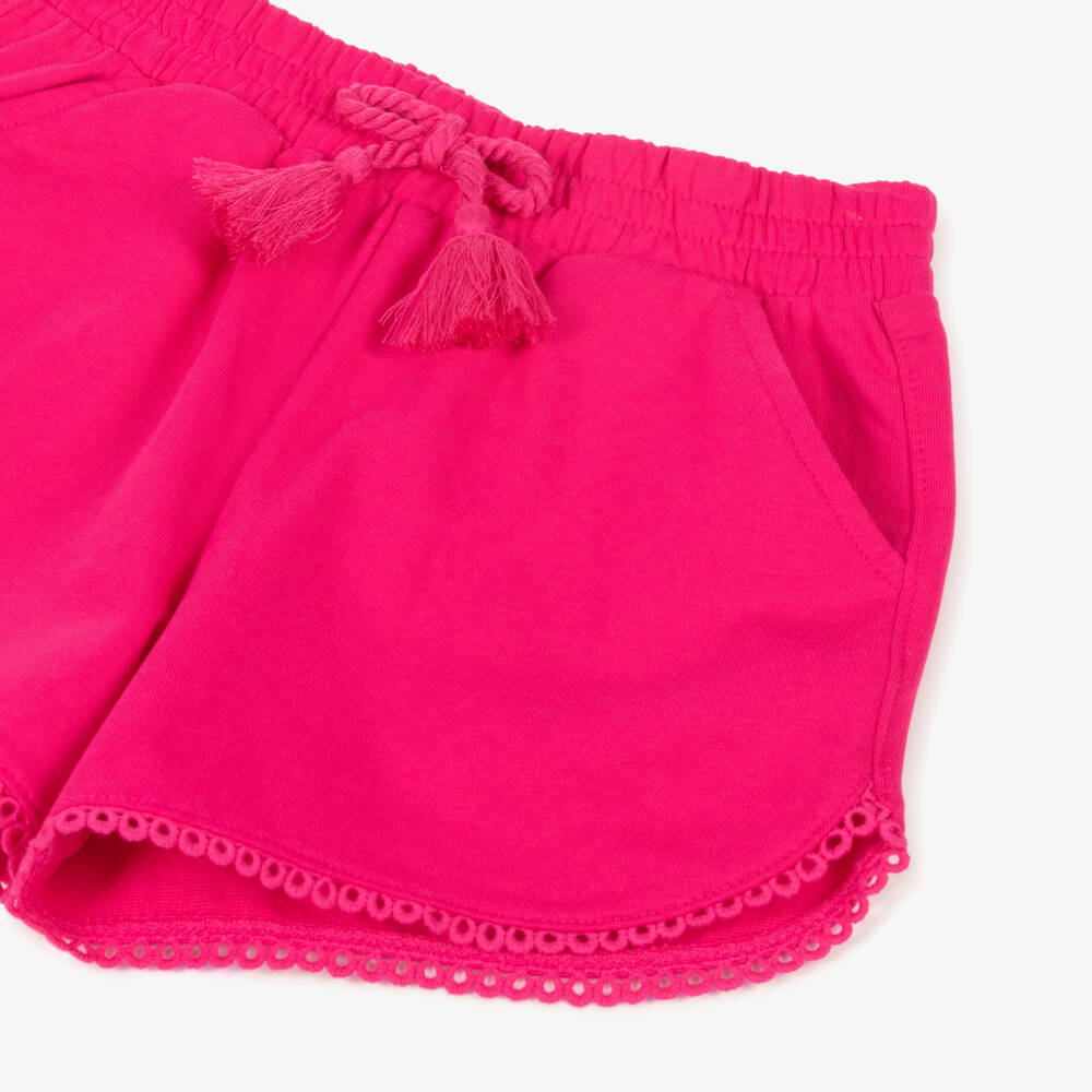 Mayoral-Girls Fuchsia Soft Knit Shorts | Childrensalon Outlet