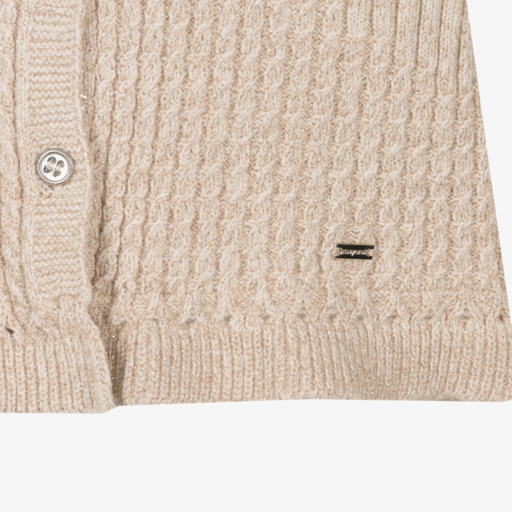 Mayoral-Girls Glittering Ribbed Cardigan | Childrensalon Outlet
