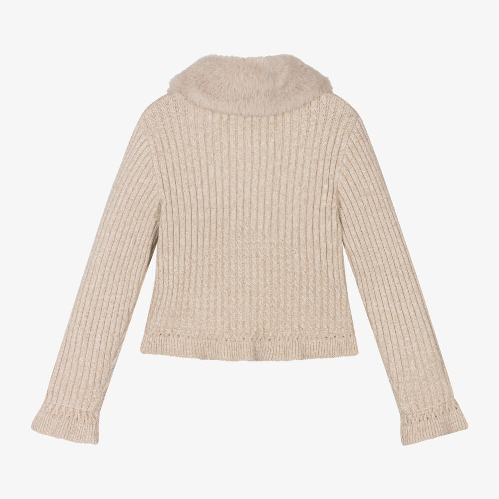 Mayoral-Girls Glittering Ribbed Cardigan | Childrensalon Outlet