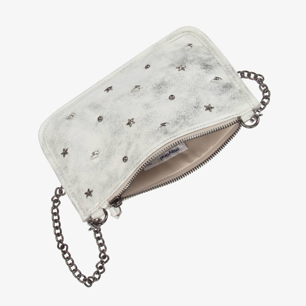Mayoral-Girls Glittering Silver Shoulder Bag | Childrensalon Outlet