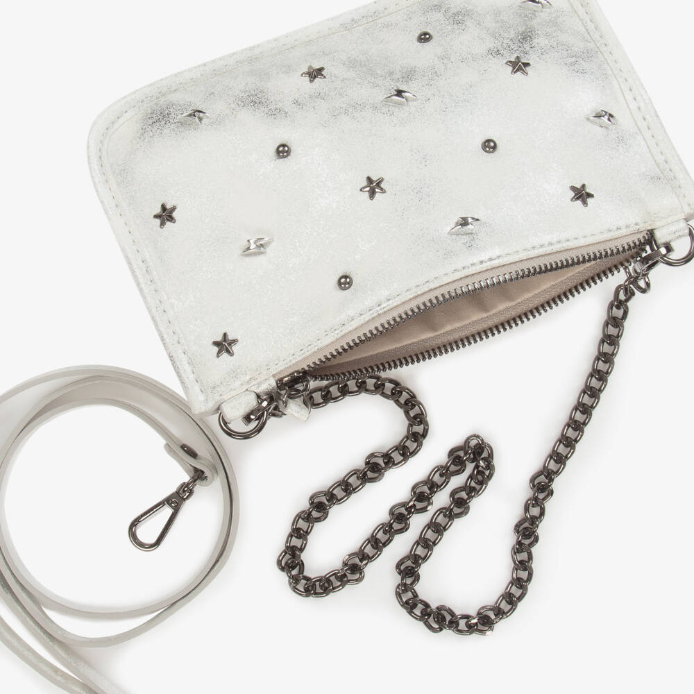 Mayoral-Girls Glittering Silver Shoulder Bag | Childrensalon Outlet