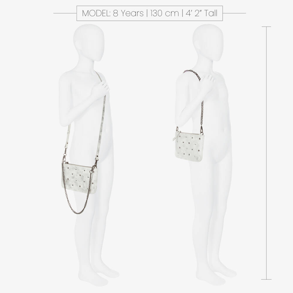 Mayoral-Girls Glittering Silver Shoulder Bag | Childrensalon Outlet