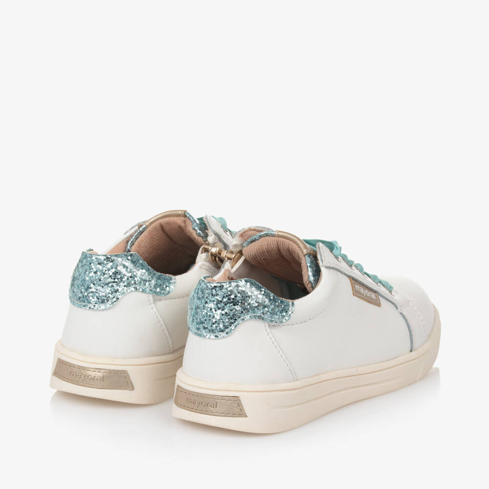 Mayoral-Girls Glittery Blue White Trainers | Childrensalon Outlet