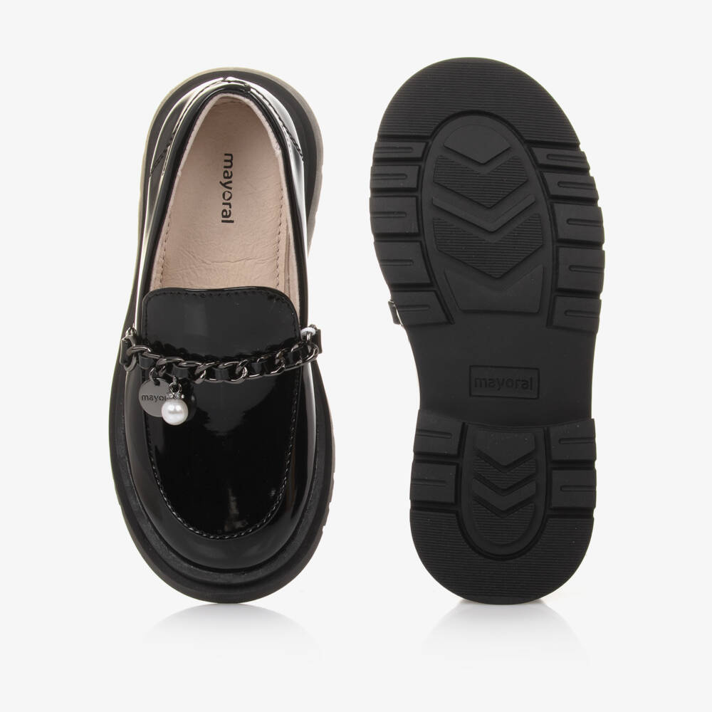 Mayoral-Черные лоферы из лакированной искусственной кожи для девочек | Childrensalon Outlet