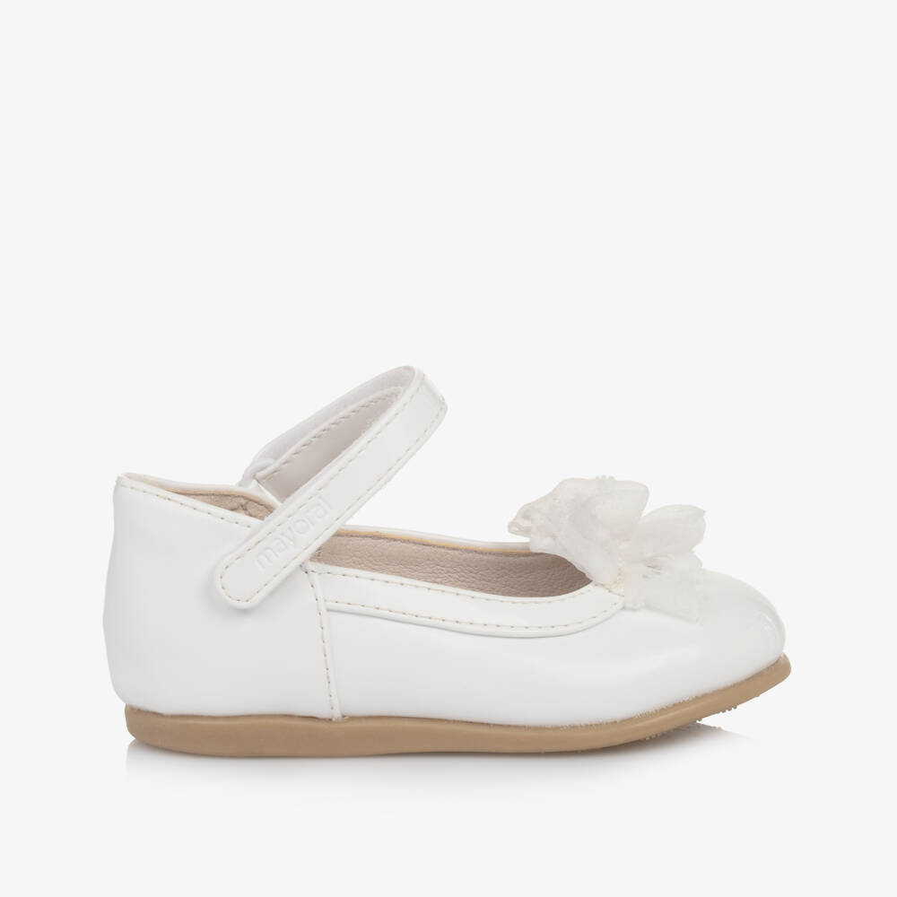 Mayoral-Лакированные кремовые балетки для девочек | Childrensalon Outlet