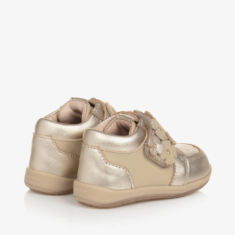 مايورال-ترينرز بطبعة ورود جلد لون ذهبي أطفال بناتي | Childrensalon Outlet