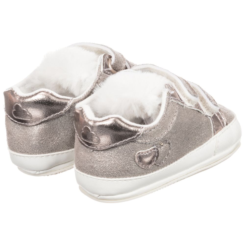 gold newborn shoes