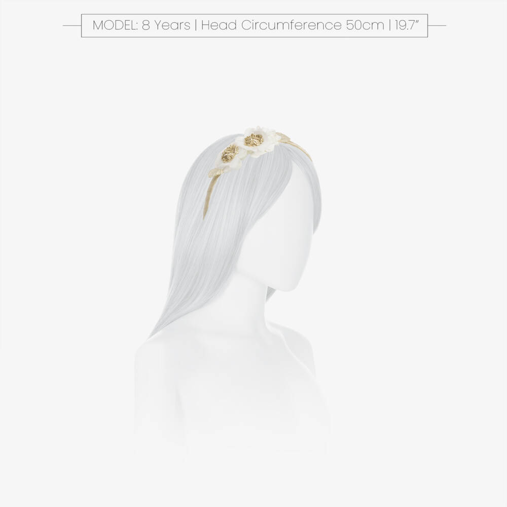 Mayoral-Золотой ободок с цветами для девочек | Childrensalon Outlet