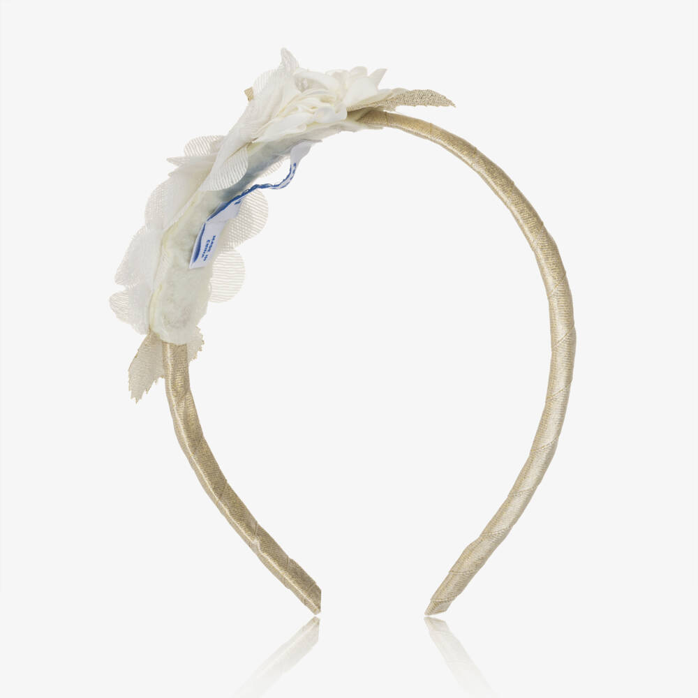 Mayoral-Золотой ободок с цветами для девочек | Childrensalon Outlet