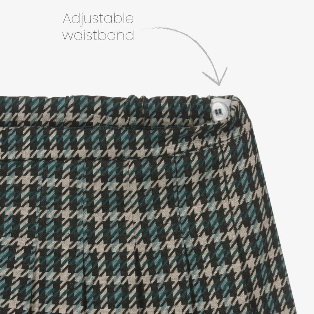 Mayoral-Girls Green Check Skort Outfit | Childrensalon Outlet