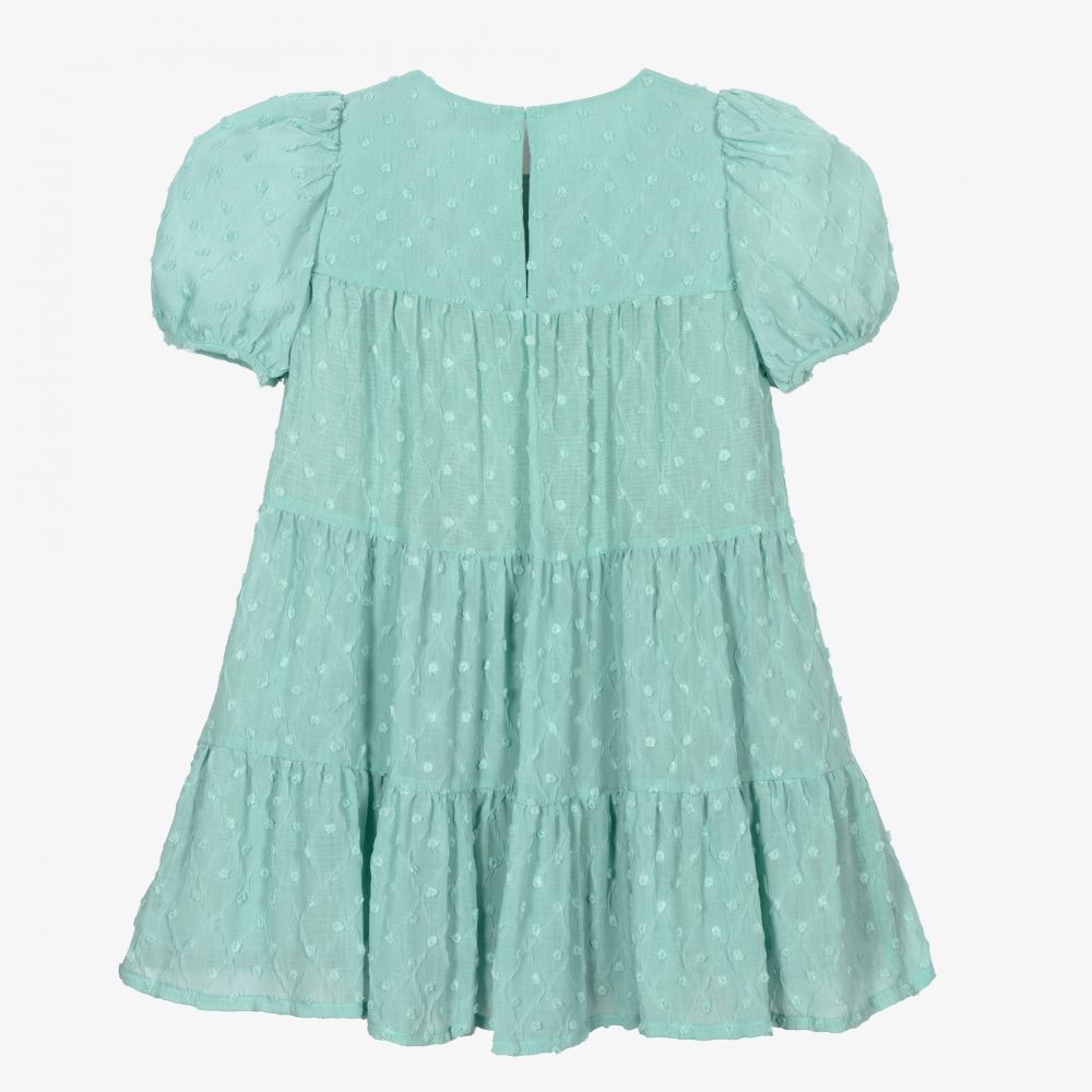 Mayoral-فستان شيفون لون أخضر | Childrensalon Outlet