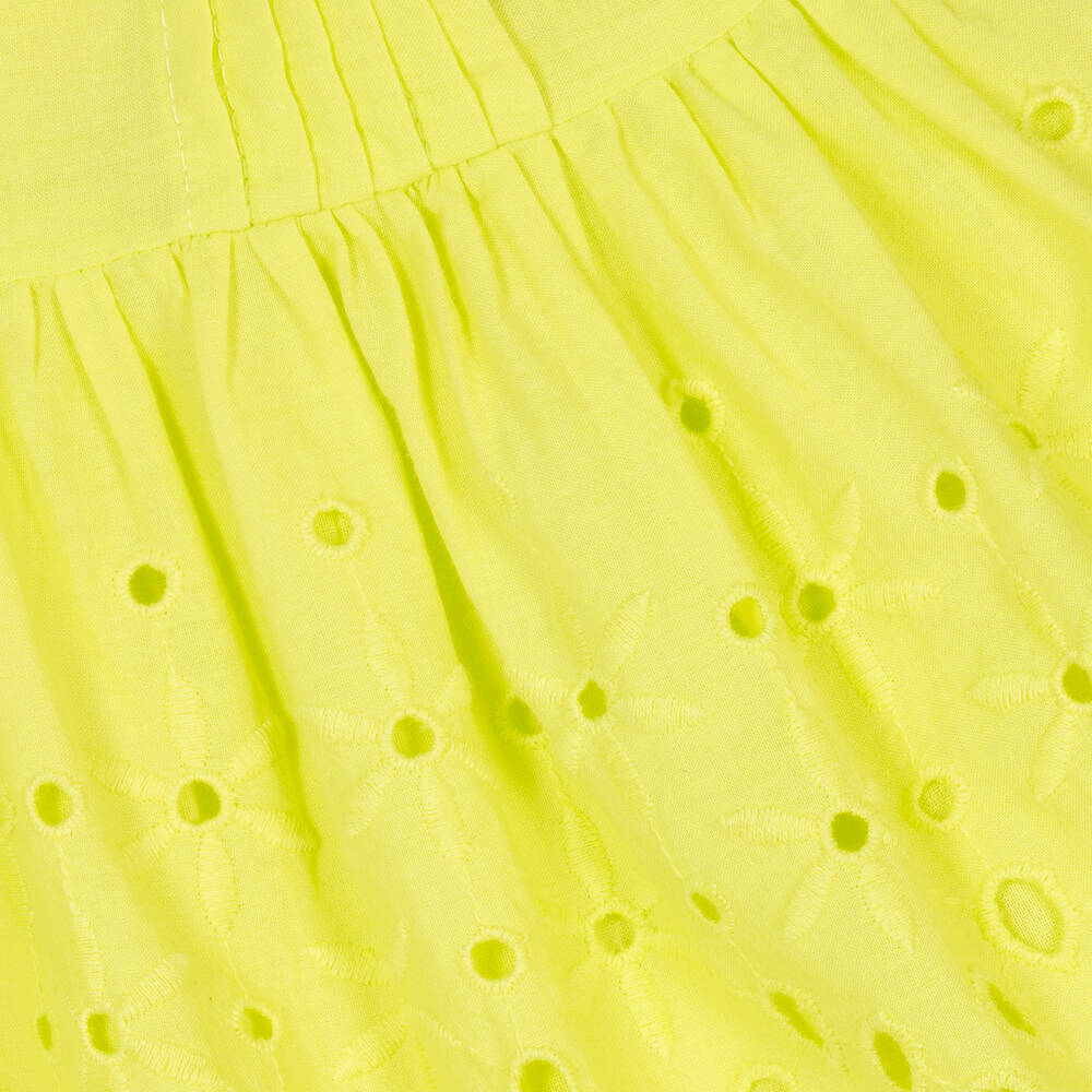 Mayoral-فستان أطفال بناتي قطن لون أخضر | Childrensalon Outlet