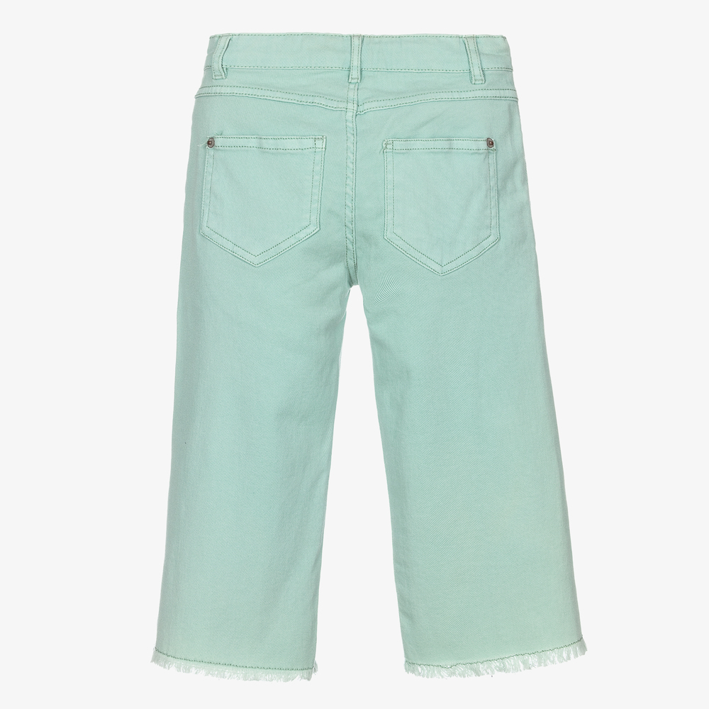 Mayoral-Girls Green Cotton Jeans | Childrensalon Outlet