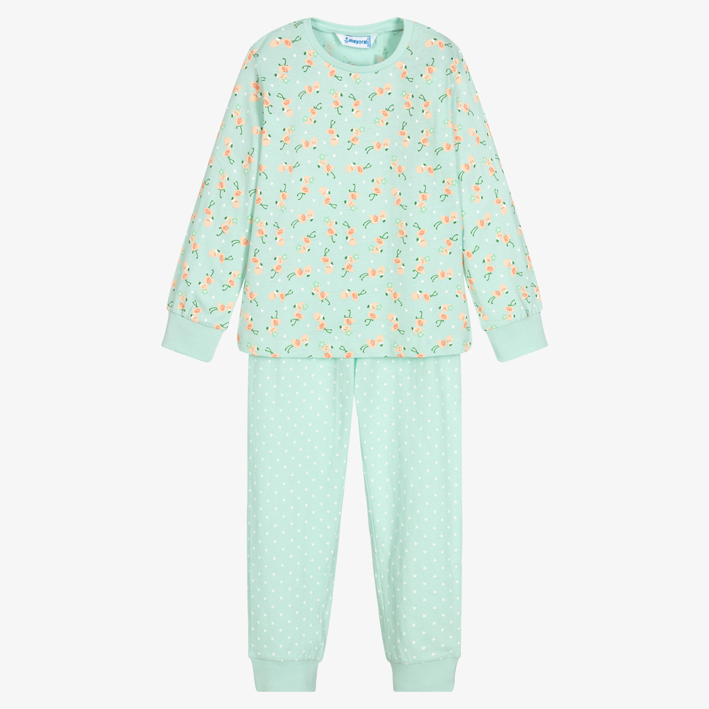 Mayoral - Girls Green Cotton Pyjamas | Childrensalon