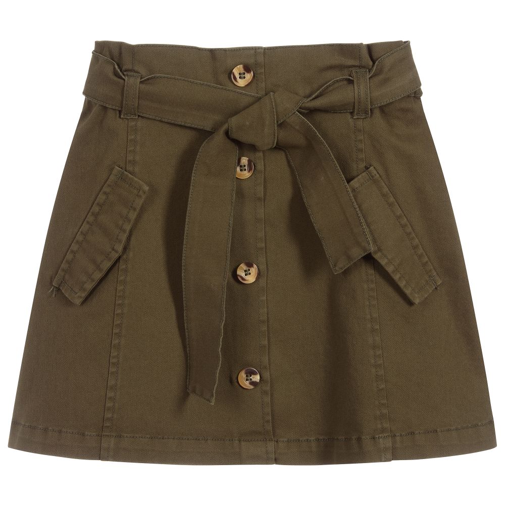 Mayoral - Girls Green Cotton Skirt | Childrensalon