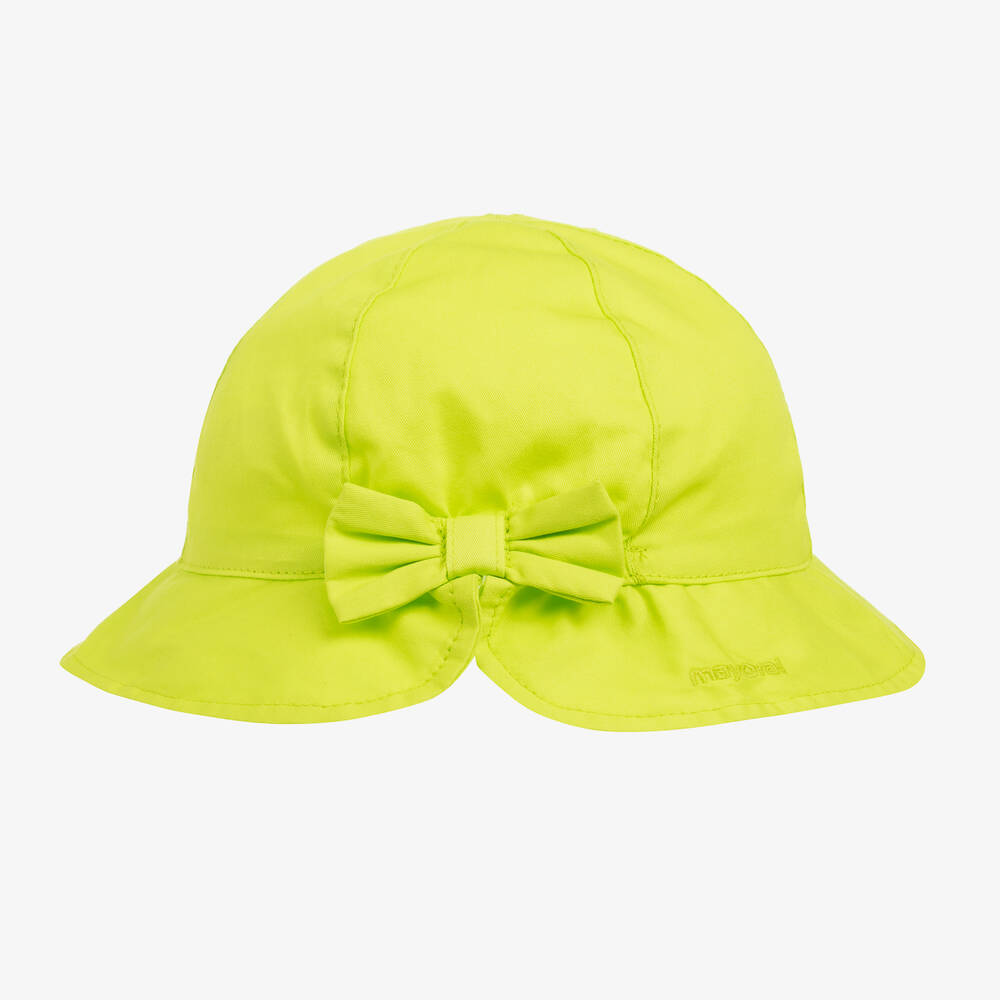 Mayoral-Girls Green Cotton Sun Hat | Childrensalon Outlet