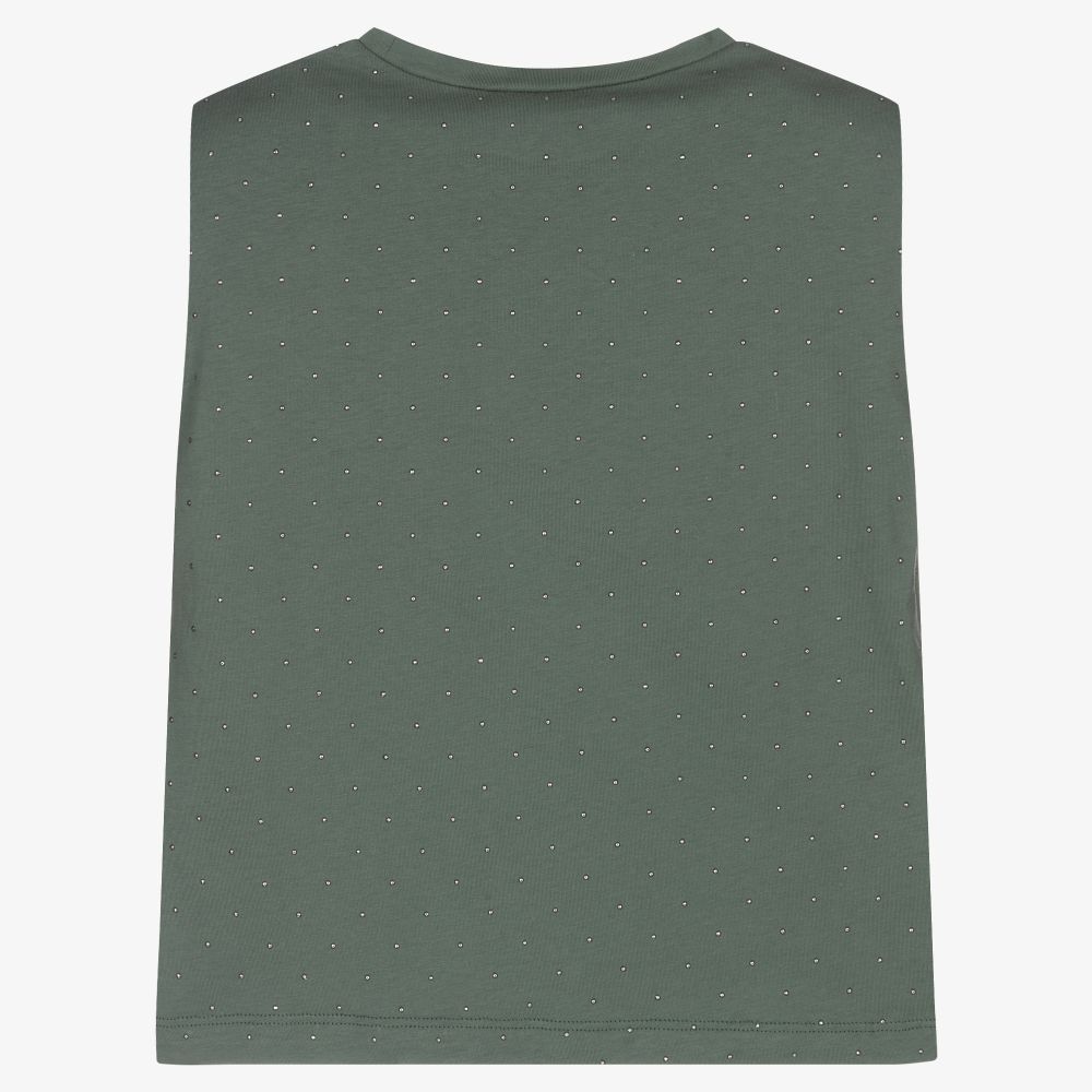 مايورال-تيشيرت قطن لون أخضر للبنات | Childrensalon Outlet