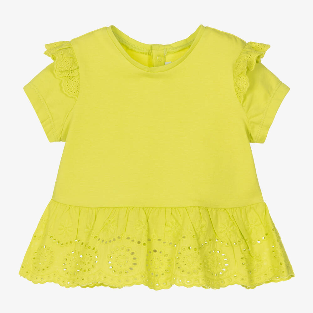 Mayoral-Girls Green Cotton T-Shirt | Childrensalon Outlet