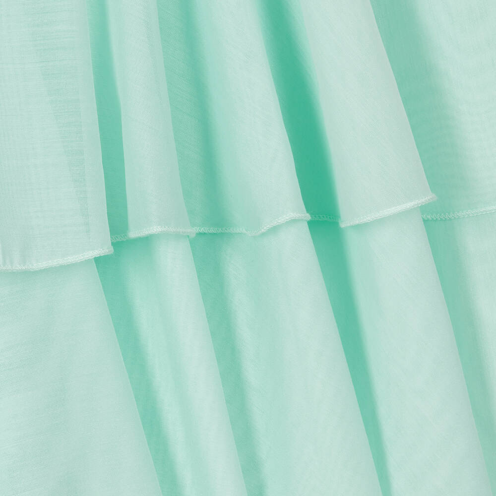 Mayoral-Girls Green Embroidered Flower Dress | Childrensalon Outlet