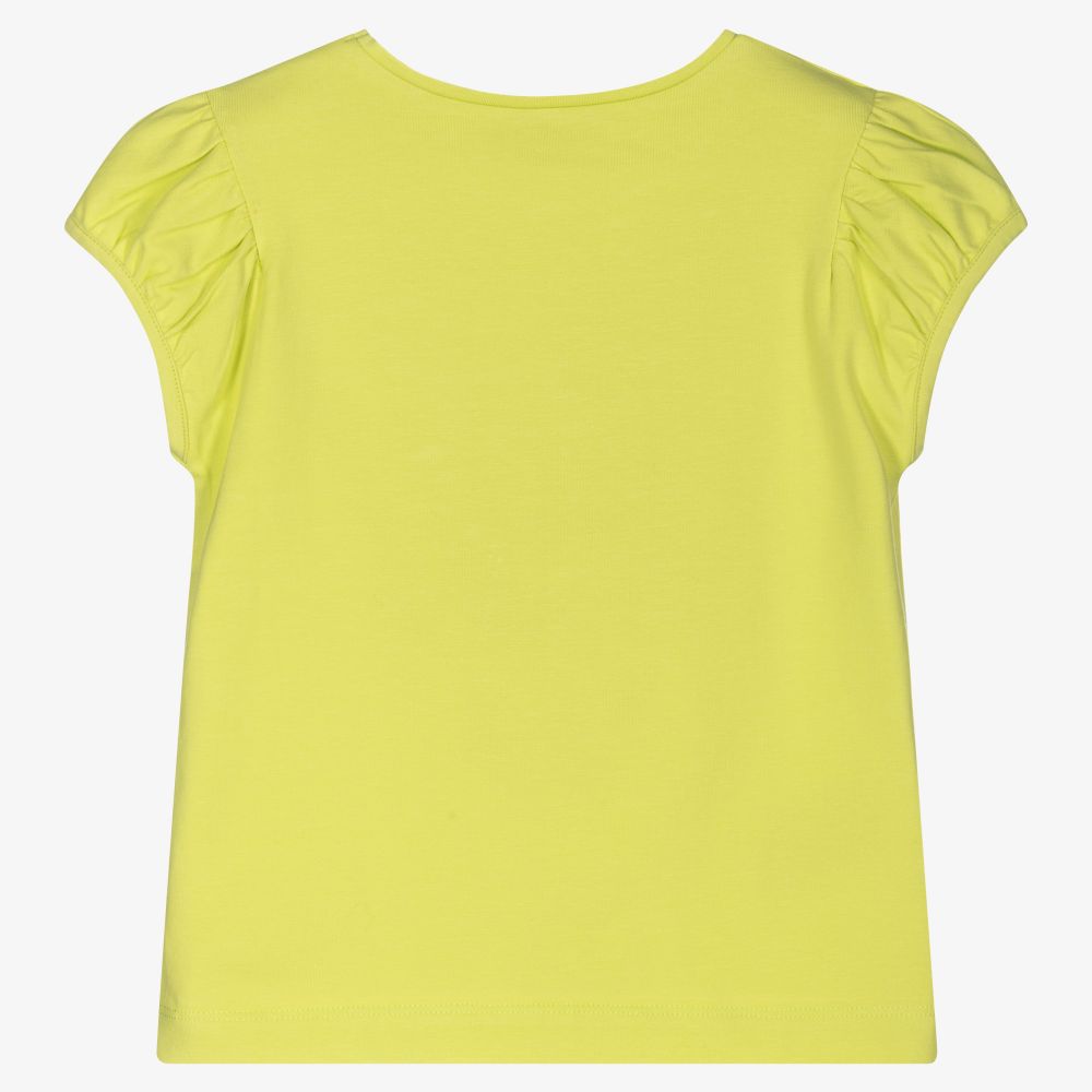 Mayoral-Зеленая футболка с фруктами для девочек | Childrensalon Outlet
