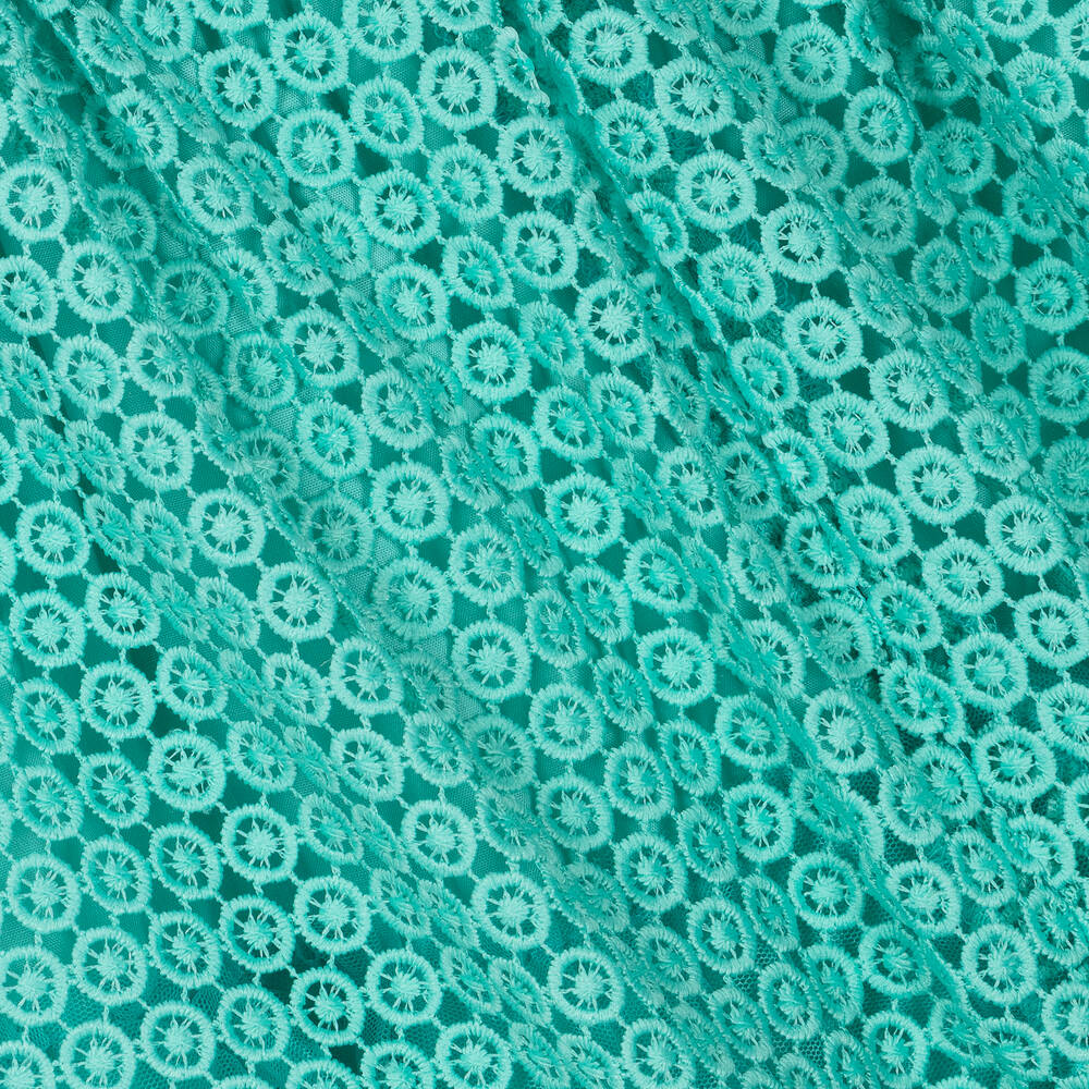 Mayoral-Girls Green Guipure Lace Dress | Childrensalon Outlet