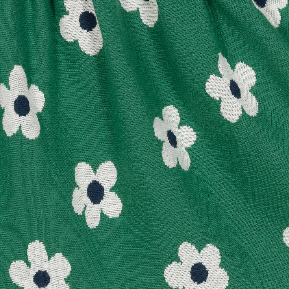 Mayoral-فستان مزيج قطن محبوك لون أخضر | Childrensalon Outlet