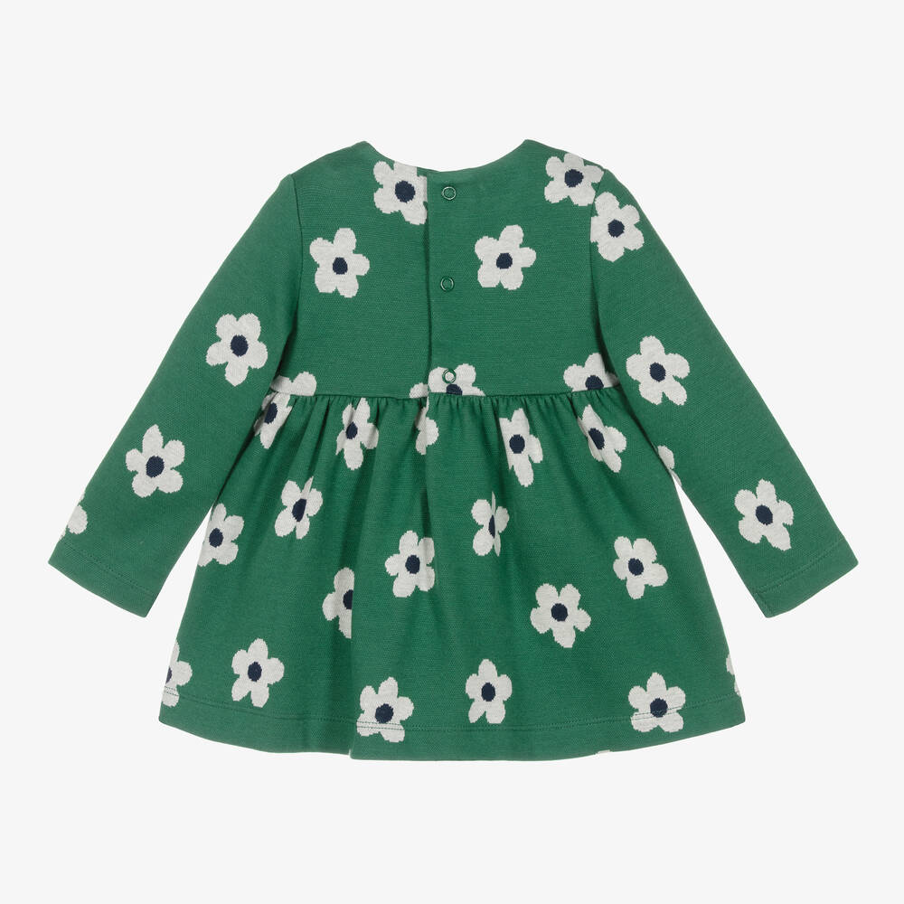 Mayoral-فستان مزيج قطن محبوك لون أخضر | Childrensalon Outlet
