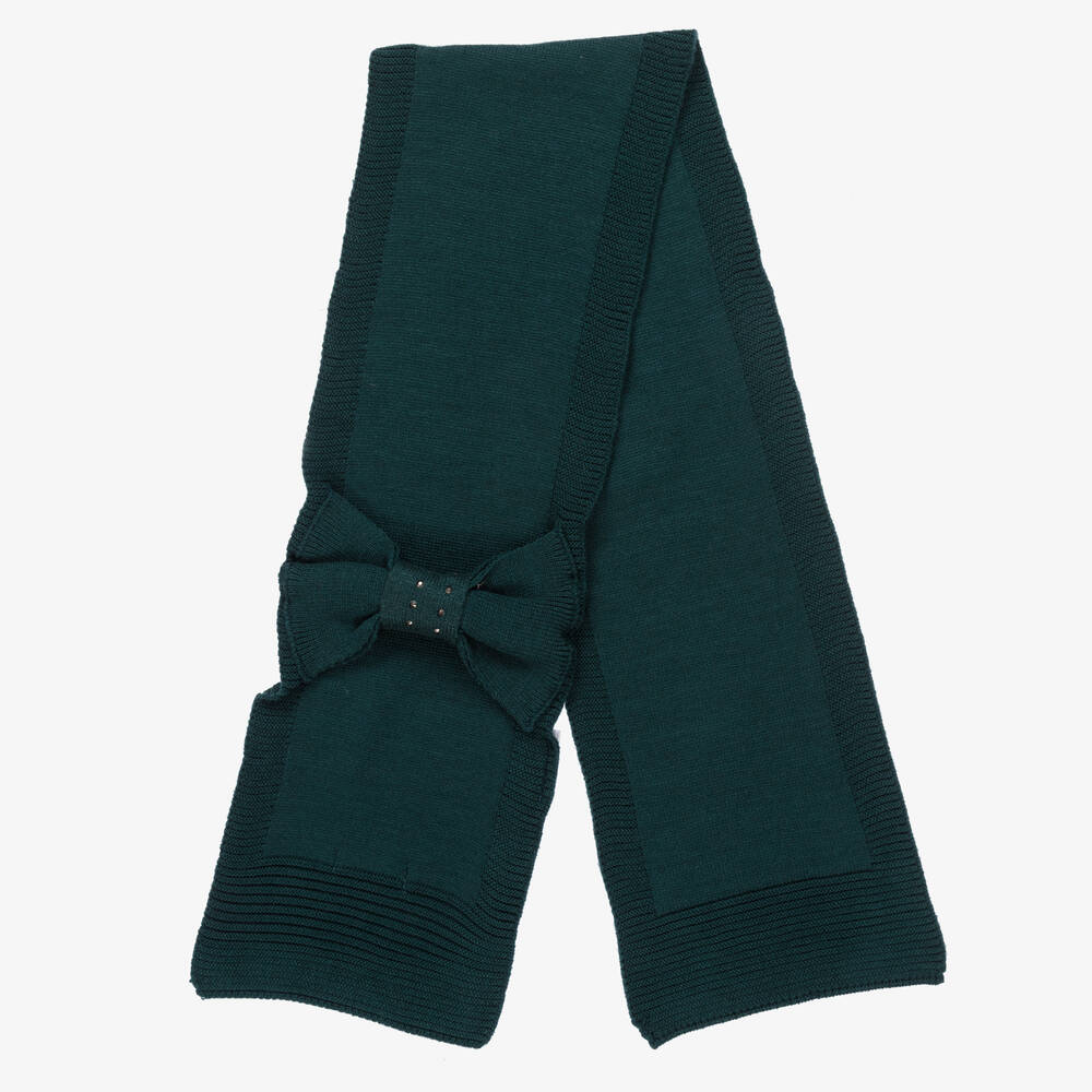 Mayoral-Girls Green Knitted Hat Set | Childrensalon Outlet