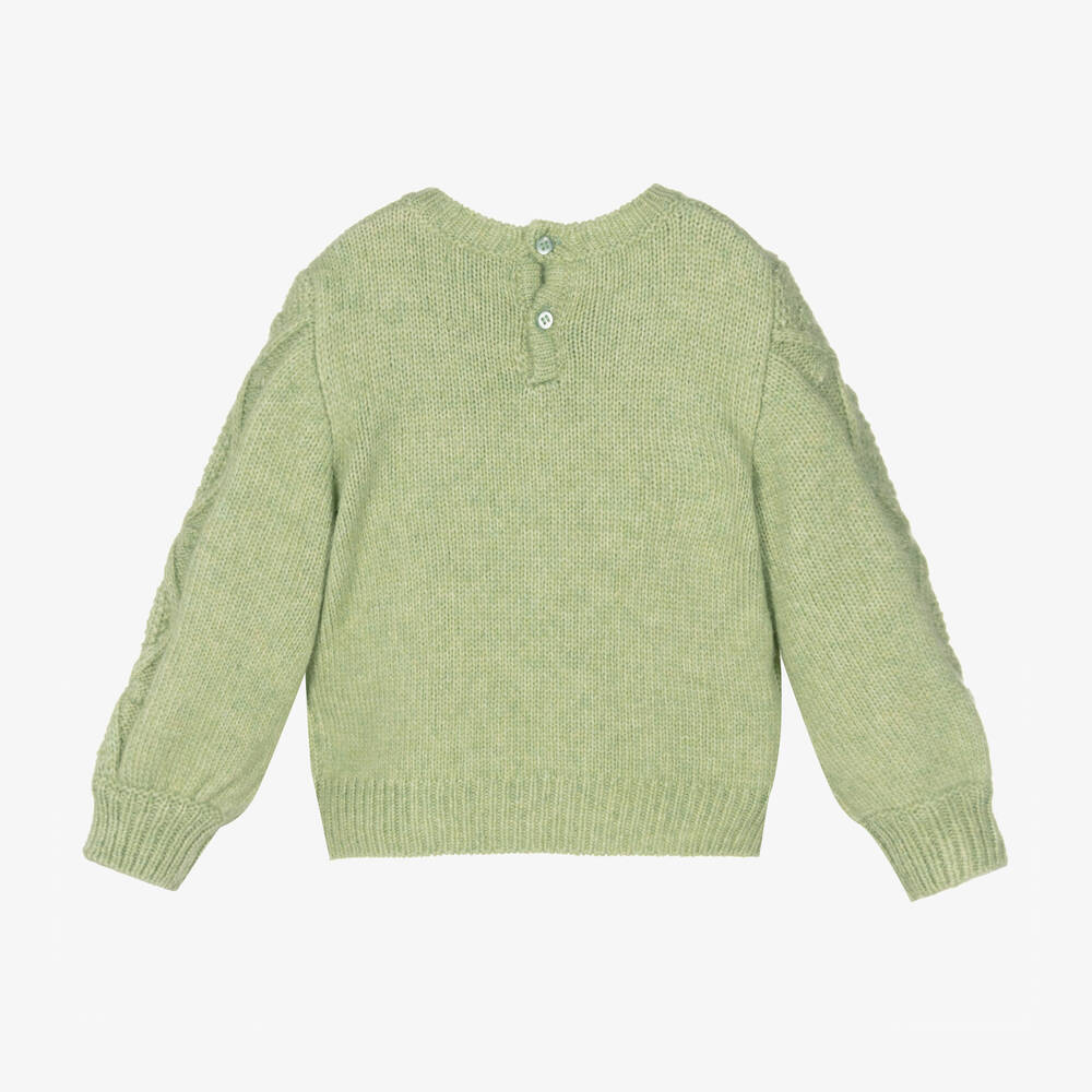 Mayoral-Зеленый вязаный свитер для девочек | Childrensalon Outlet