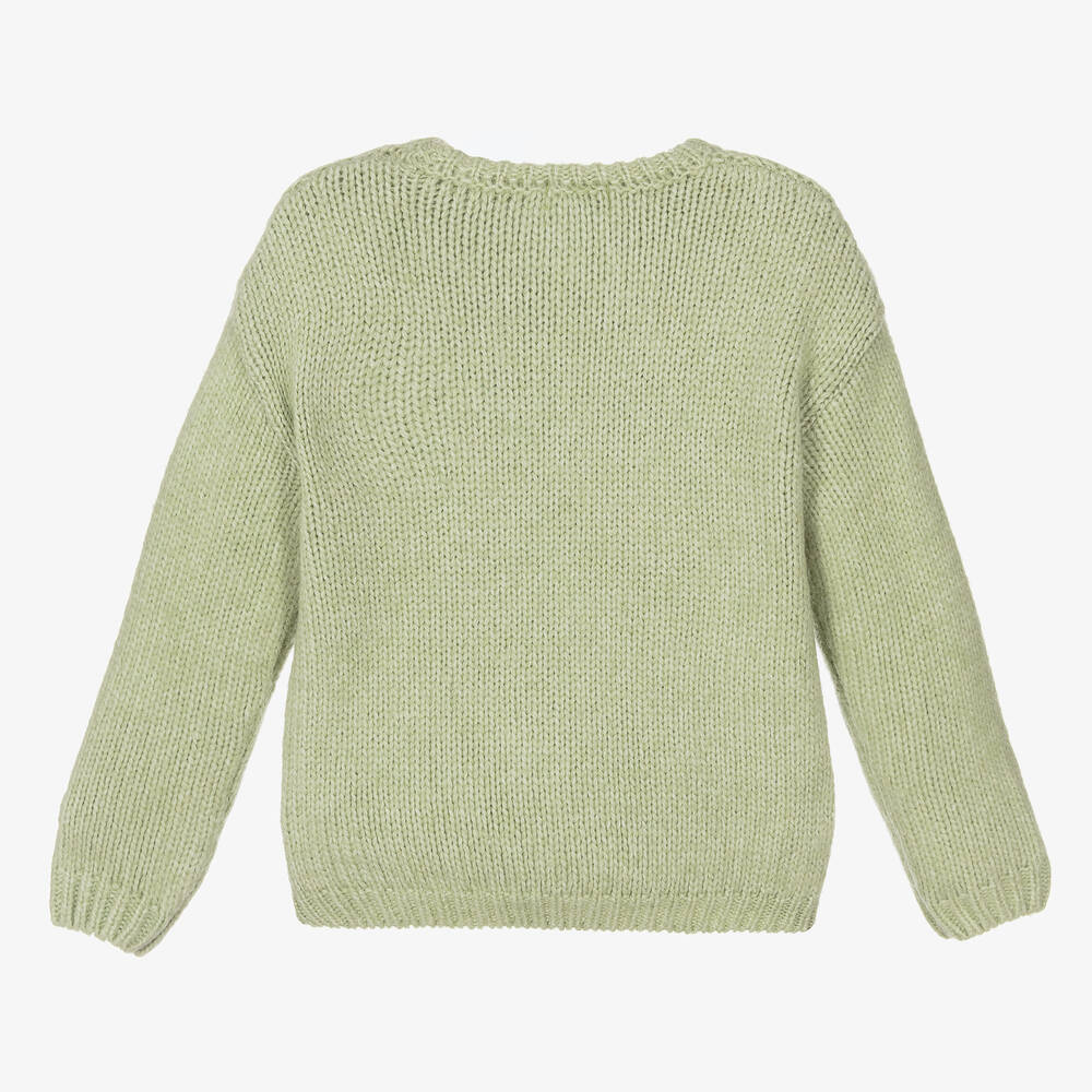 Mayoral-كنزة لون أخضر فاتح للبنات | Childrensalon Outlet