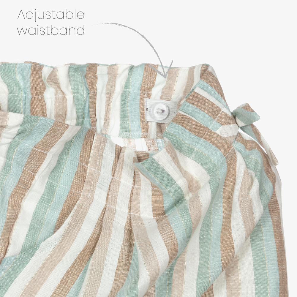 Mayoral-Girls Green Linen Trousers | Childrensalon Outlet