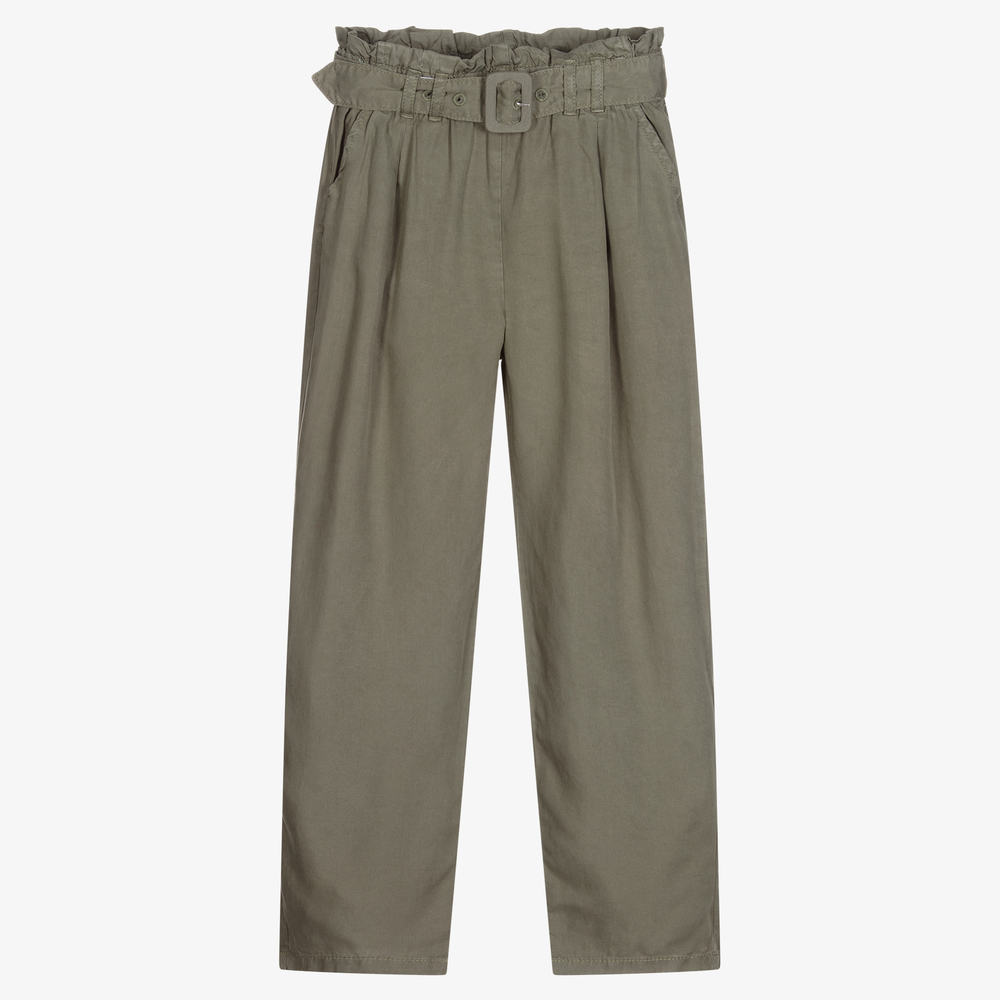 Mayoral-Зеленые брюки из лиоцелла для девочек | Childrensalon Outlet
