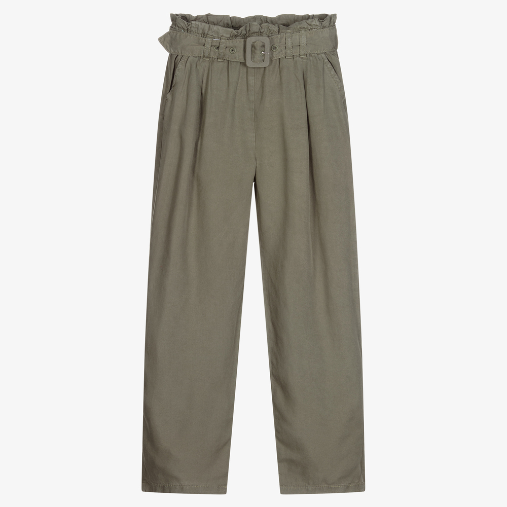 Mayoral - Pantalon vert en Lyocell Fille | Childrensalon