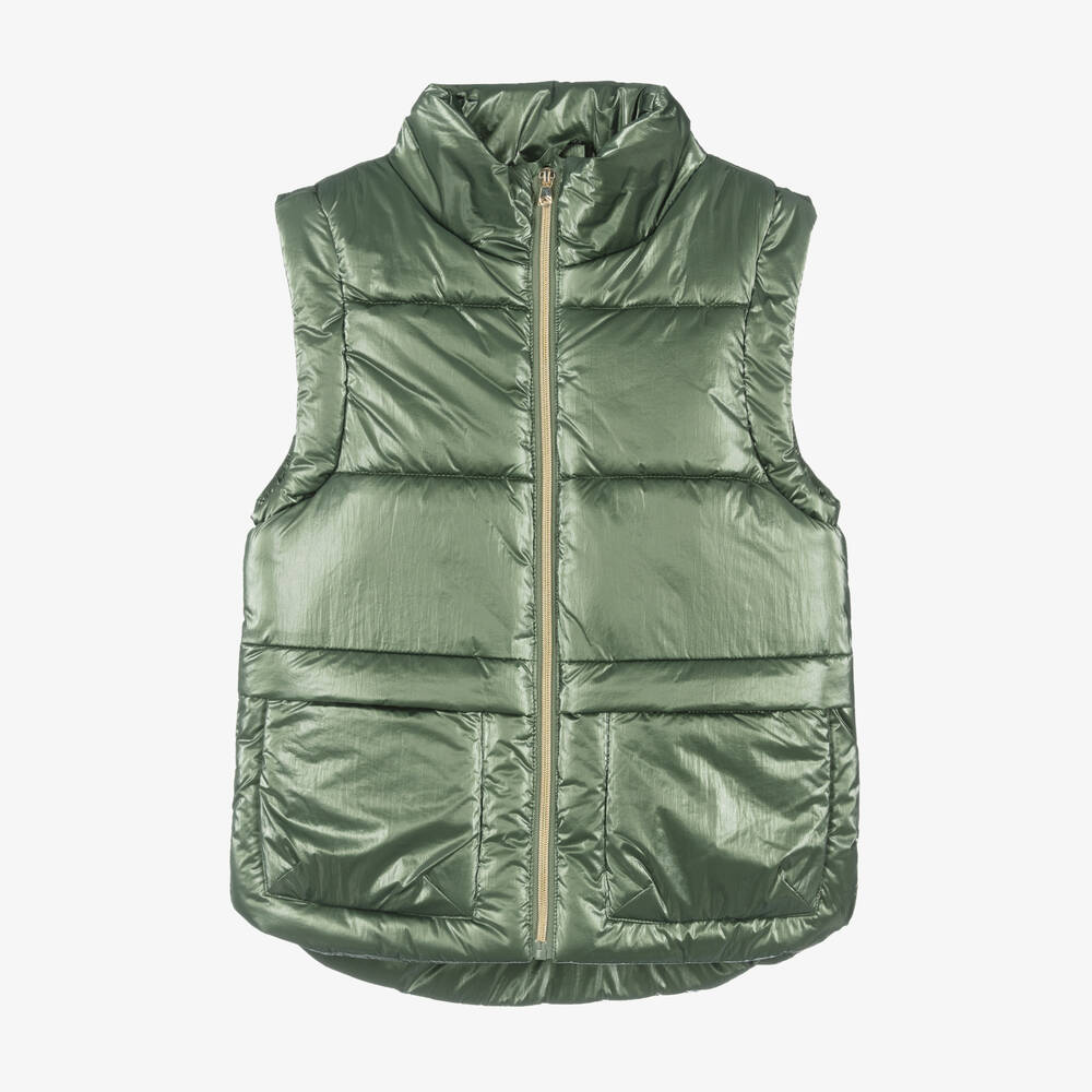 Gilet vert rembourre fille
