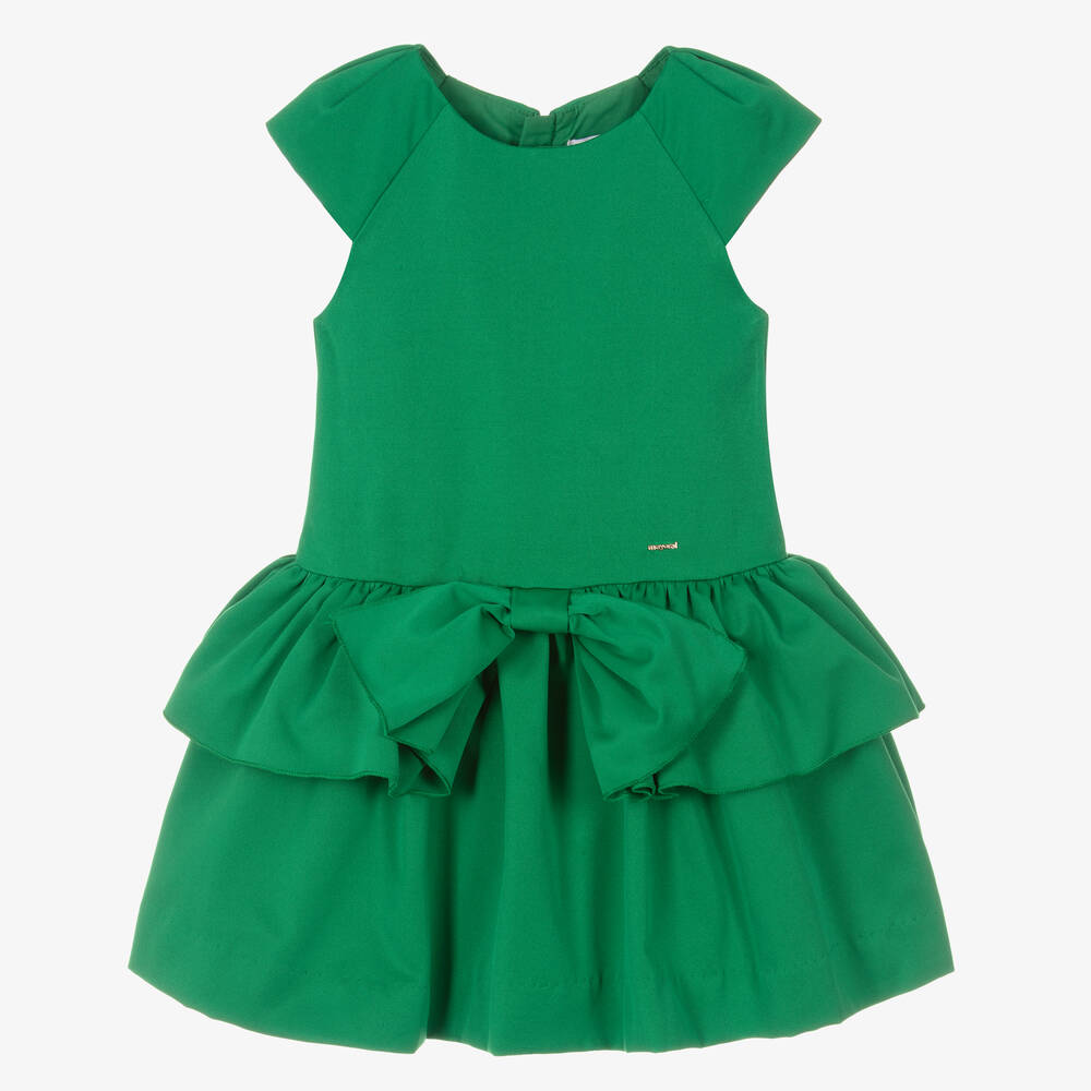 Mayoral - Girls Green Ruffle Dress | Childrensalon