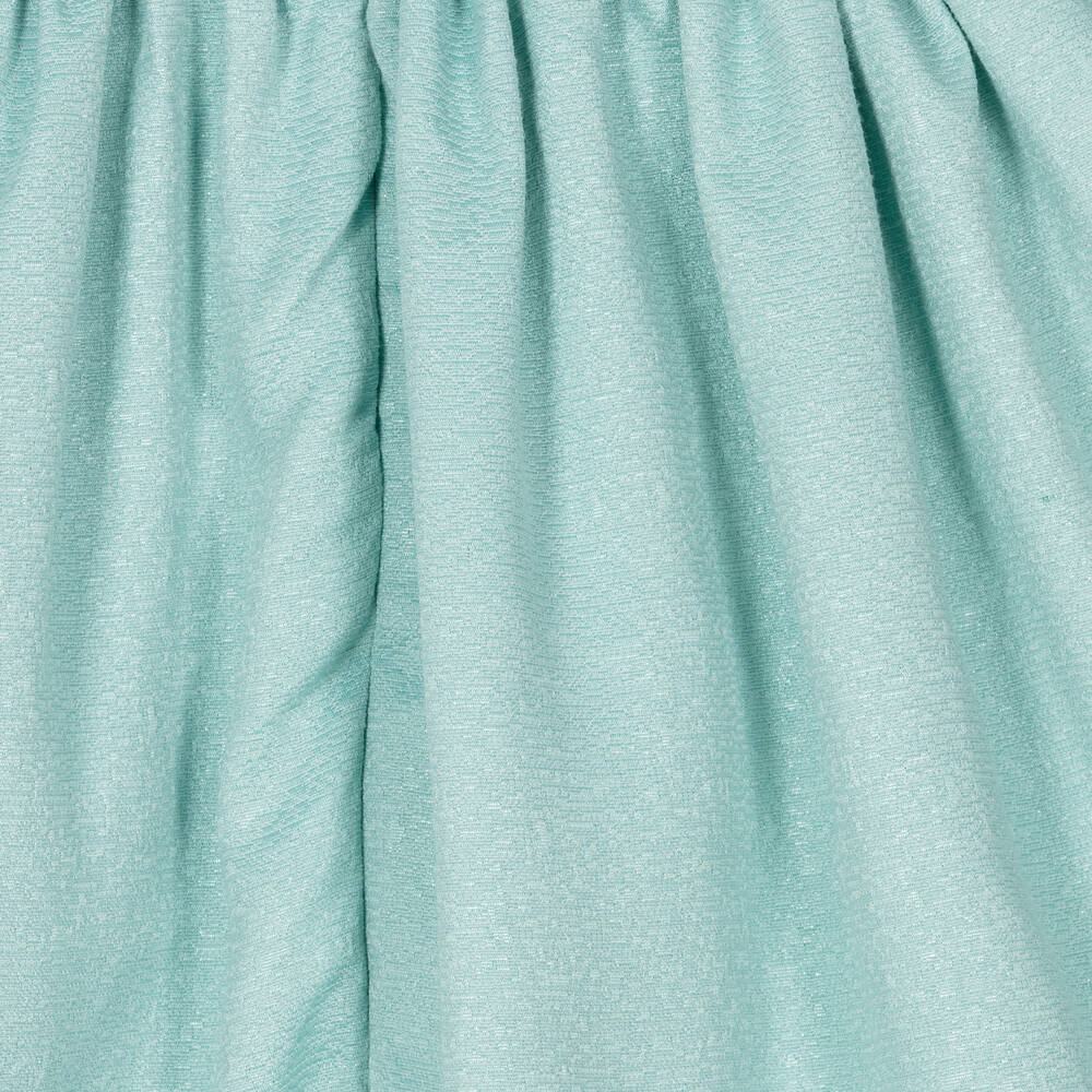 Mayoral-Girls Green Shimmer Flower Dress | Childrensalon Outlet