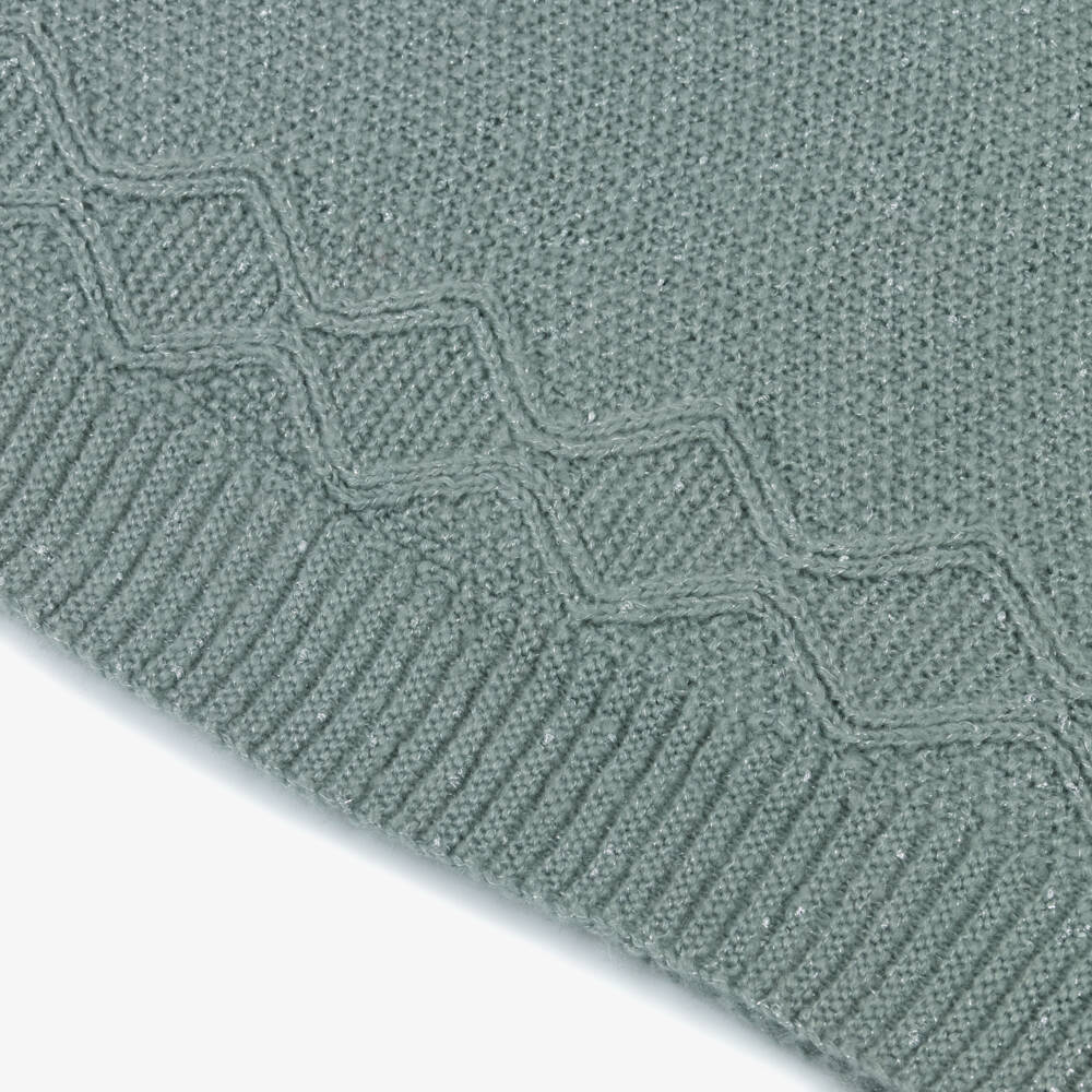 Mayoral-Girls Green Sparkle Knit Jumper | Childrensalon Outlet