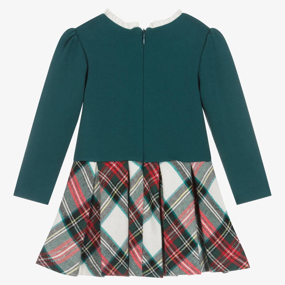 Mayoral-Girls Green Tartan Dress | Childrensalon Outlet