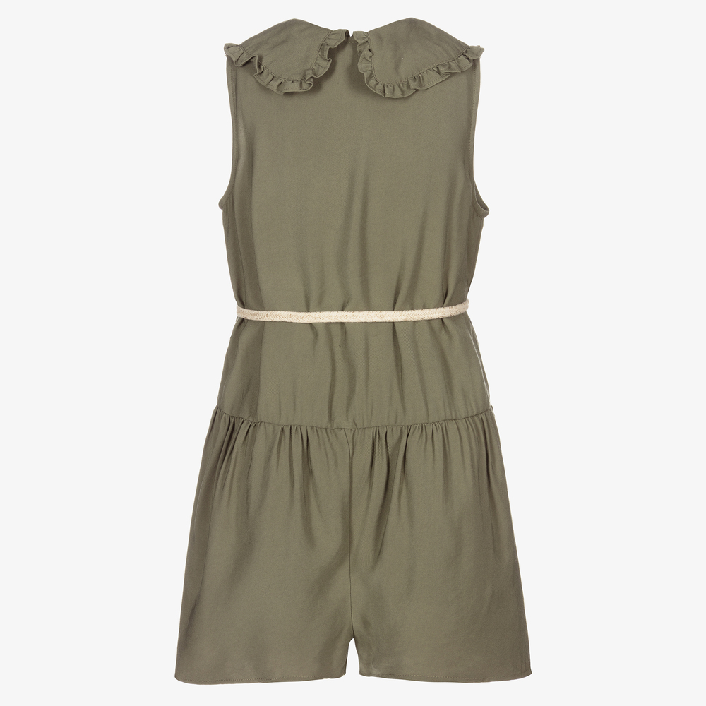 مايورال-بلاي سوت فيسكوز تويل لون أخضر كاكي للبنات | Childrensalon Outlet